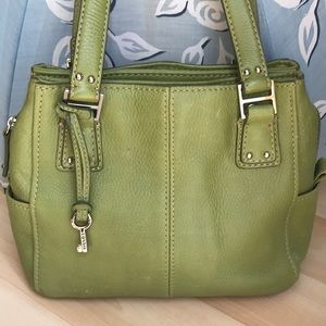 green fossil purse